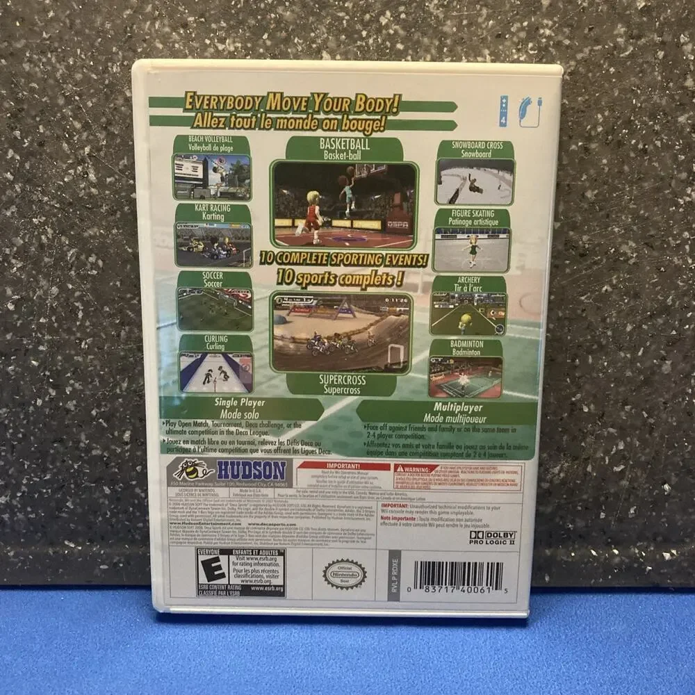Deca Sports Nintendo Wii Used With Manual.